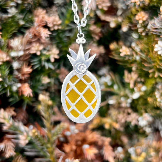Tropical Pineapple Pendant Necklace CG-2024-C