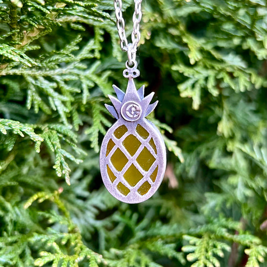 Tropical Pineapple Pendant Necklace CG-2024-E