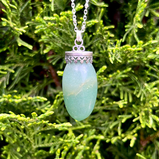 Viva La Vulva Green Aventurine Pendant Necklace CG-2023-C-3