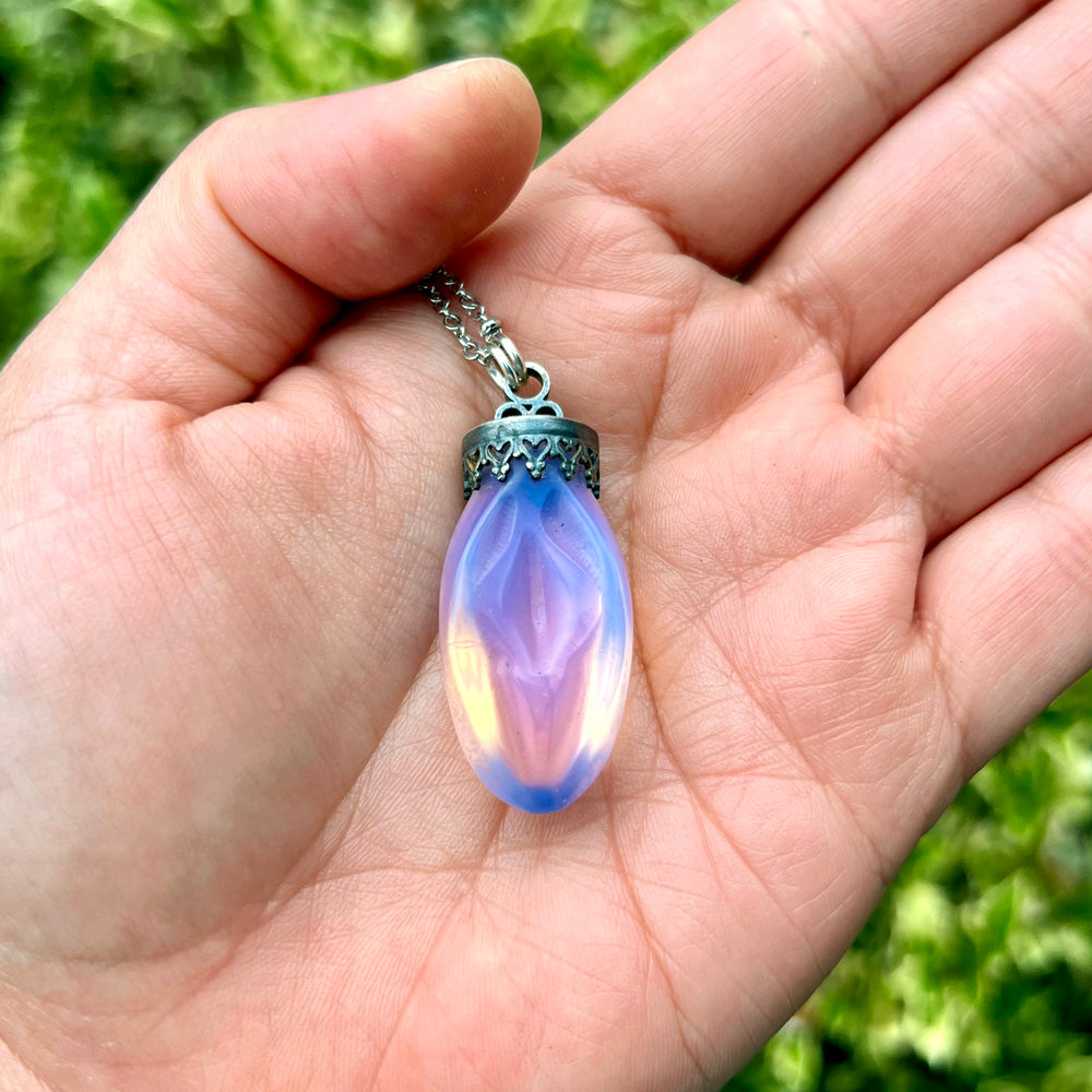 Viva La Vulva Pink Opalite Pendant Necklace CG-2023-C-6