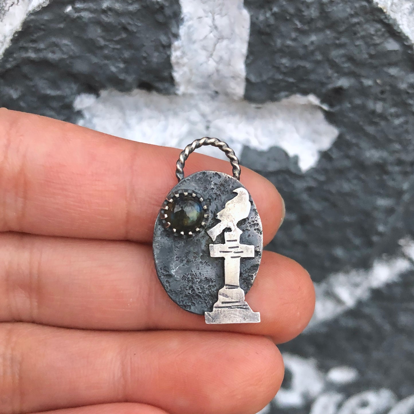 The Raven's Dark Watch Pendant Necklace