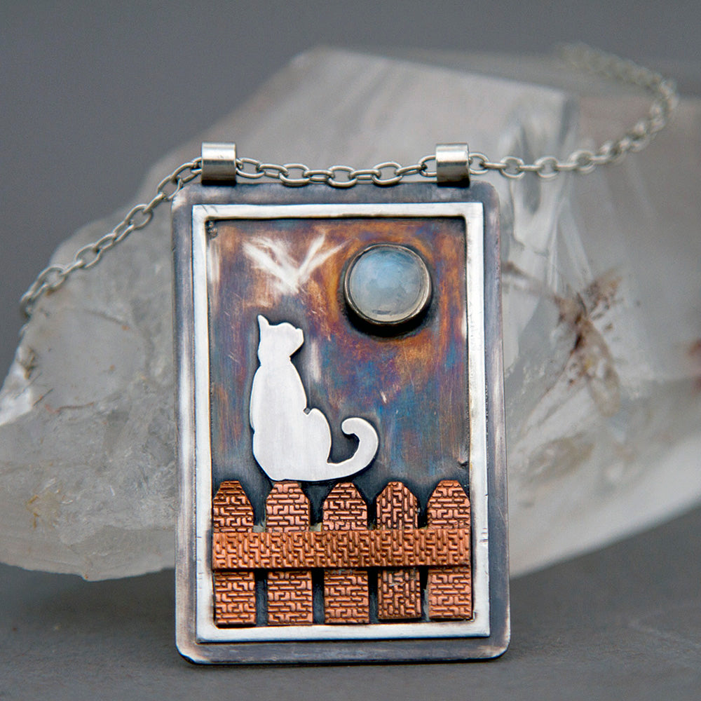 Full Moon Rising Pendant Necklace