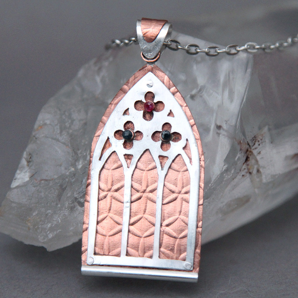 Gothic Window Pendant Necklace
