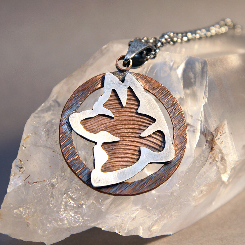 Akita Profile Pendant Necklace