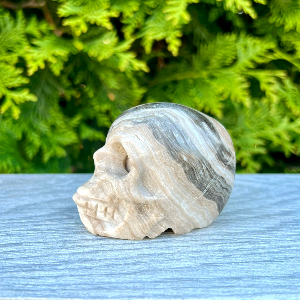 Banded Calcite Crystal Skull CC-004-A
