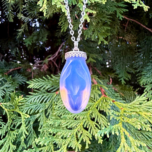 Pink Opalite Mini Viva La Vulva Pendant Necklace