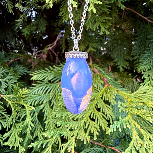 Pink Opalite Mini Viva La Vulva Pendant Necklace