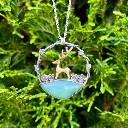 Eternal Spring Emerald Pendant Necklace