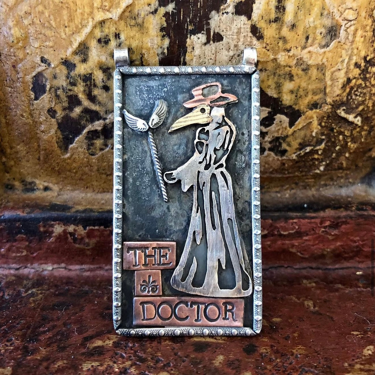 The Plague Doctor Tarot Card Pendant Necklace