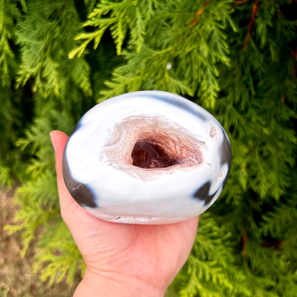 Orca Agate Freeform Crystal Bowl CC-009