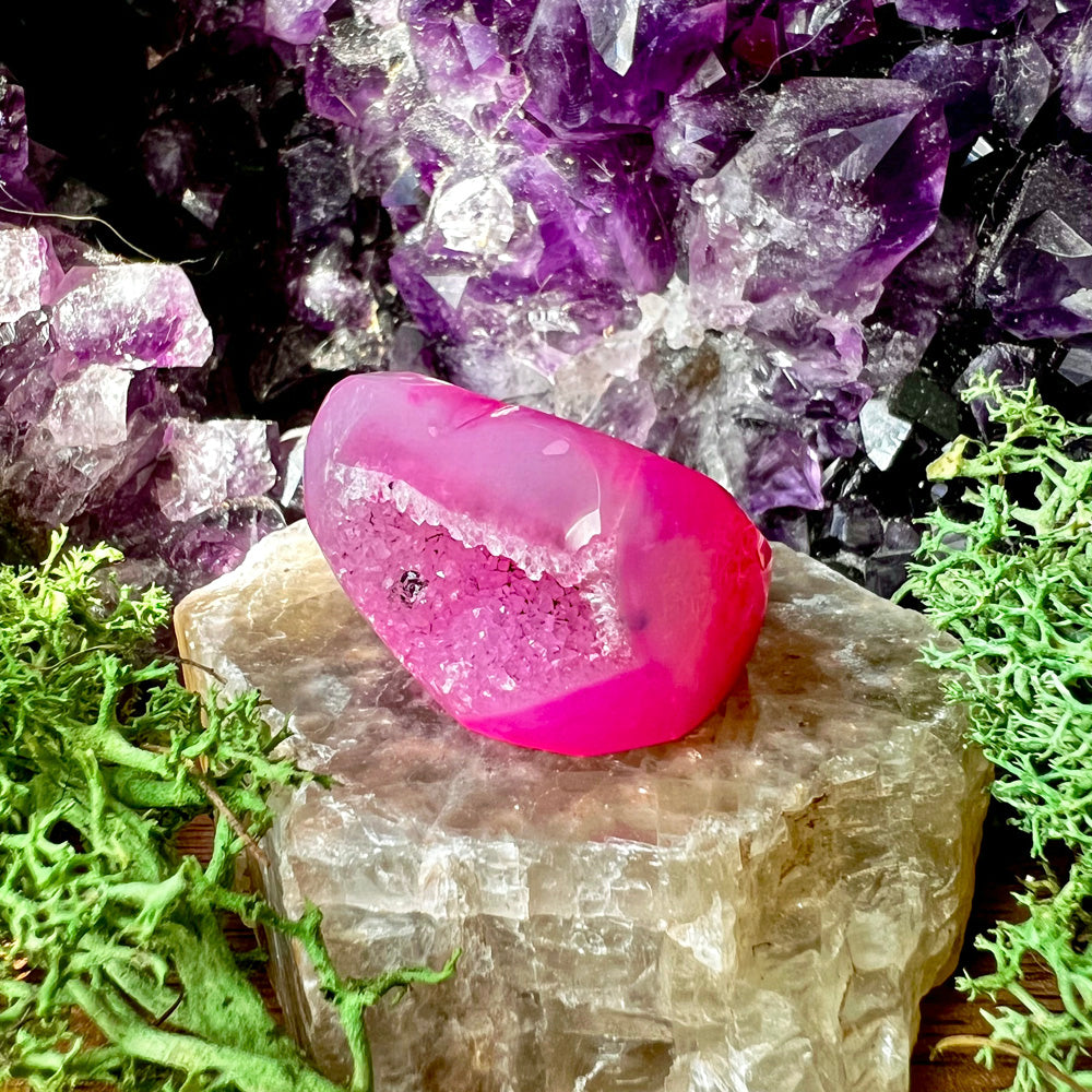 Polka Candy Druzy Heart Rock Candy Ring US 8 RCR-074