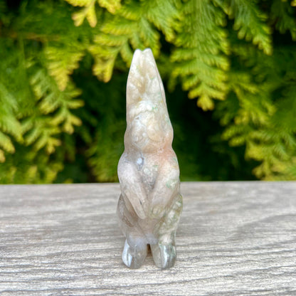 Flower Agate Bunny Totem Figurine CC-001-E