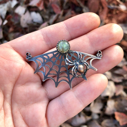 The Spider's Treasure - Pixie Web Pendant Necklace