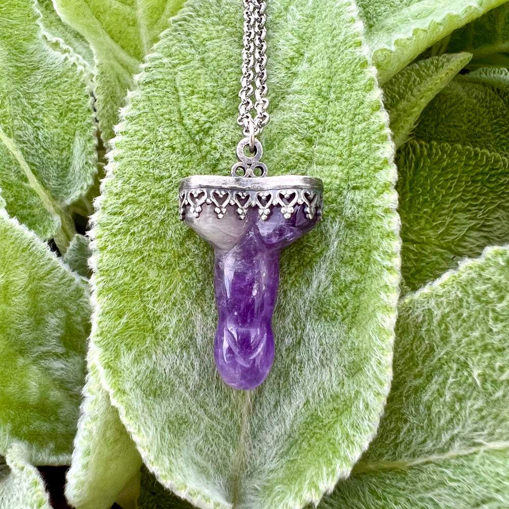 Don't Be A Dick Amethyst Pendant Necklace