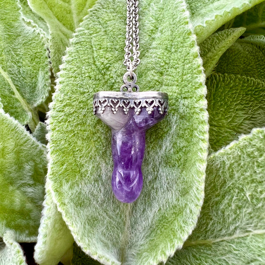Don't Be A Dick Amethyst Pendant Necklace