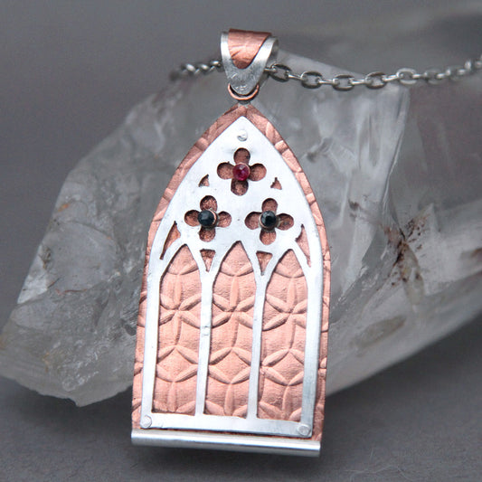 Gothic Window Pendant Necklace