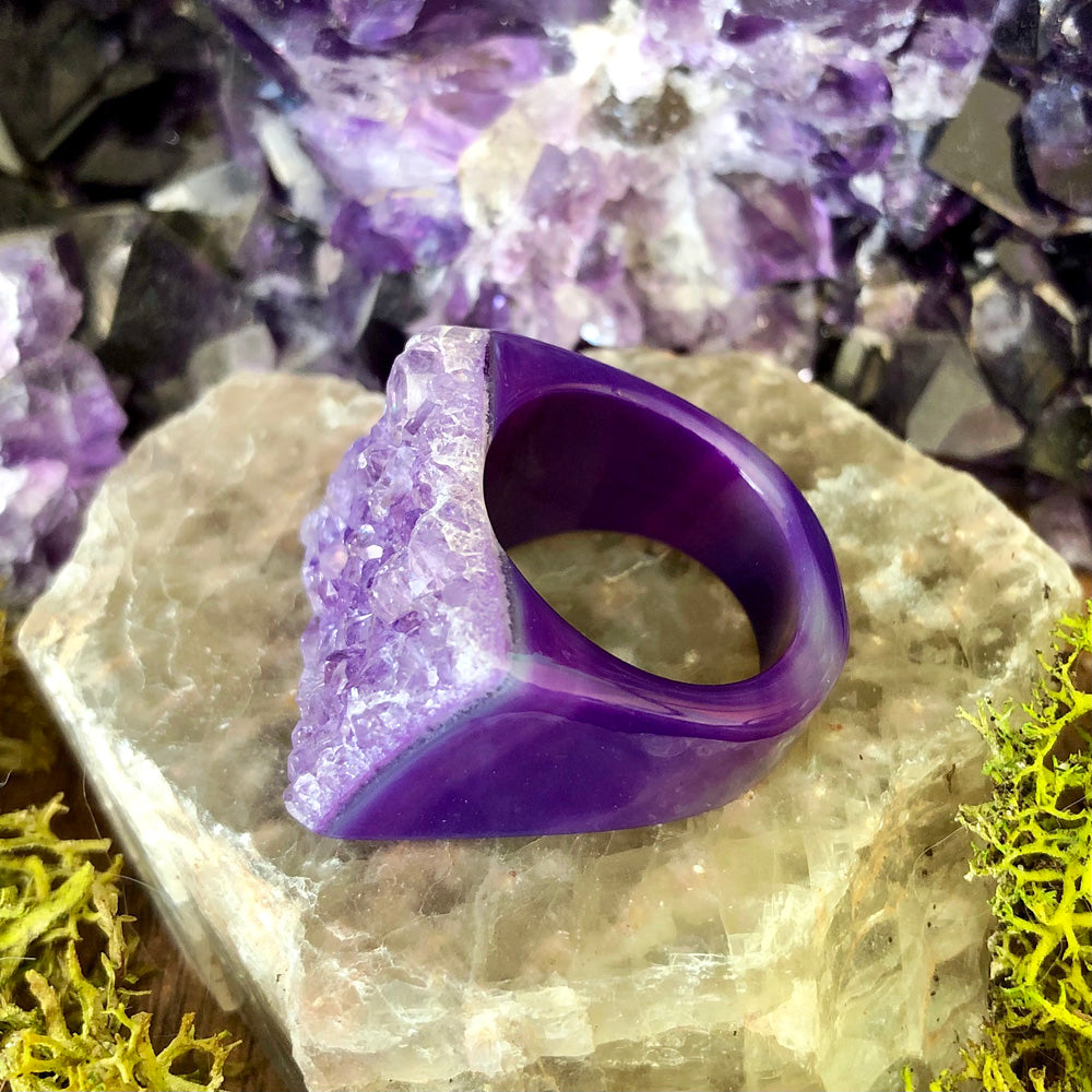 Lilac Passion Rock Candy Ring US 8 RCR-015