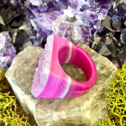 Feisty Flamingo Rock Candy Ring US 9.5 RCR-017
