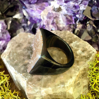 Obsidian Dreams Rock Candy Ring US 8 RCR-034