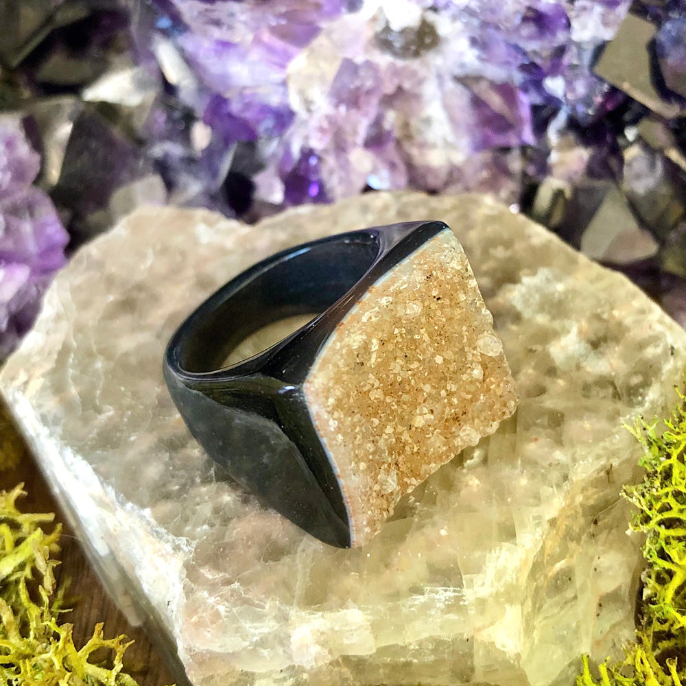 Obsidian Dreams Rock Candy Ring US 8 RCR-034
