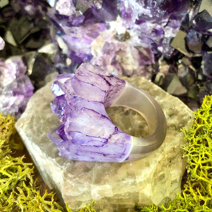 Lavender Cliffs Rock Candy Ring US 8.5 RCR-037