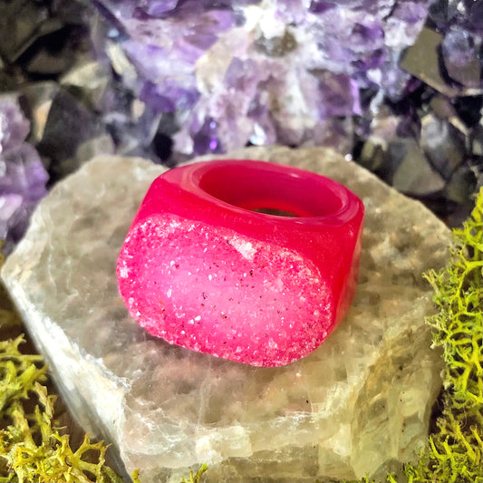 Strawberry Sparkle Rock Candy Ring US 7.5 RCR-053