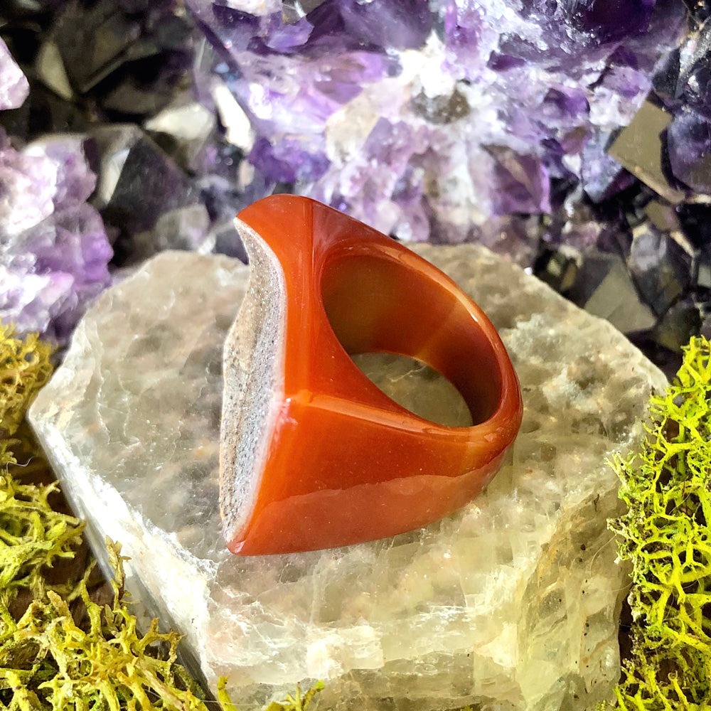 Glitterdust Pumpkin Rock Candy Ring US 8 RCR-065