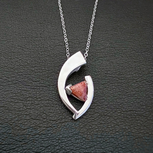 Sunstone Contemporary Curves Sterling Silver Pendant SP-021-A