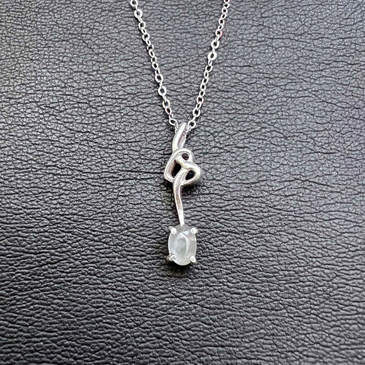 Moonstone Knotty Love Sterling Silver Pendant SP-024-H